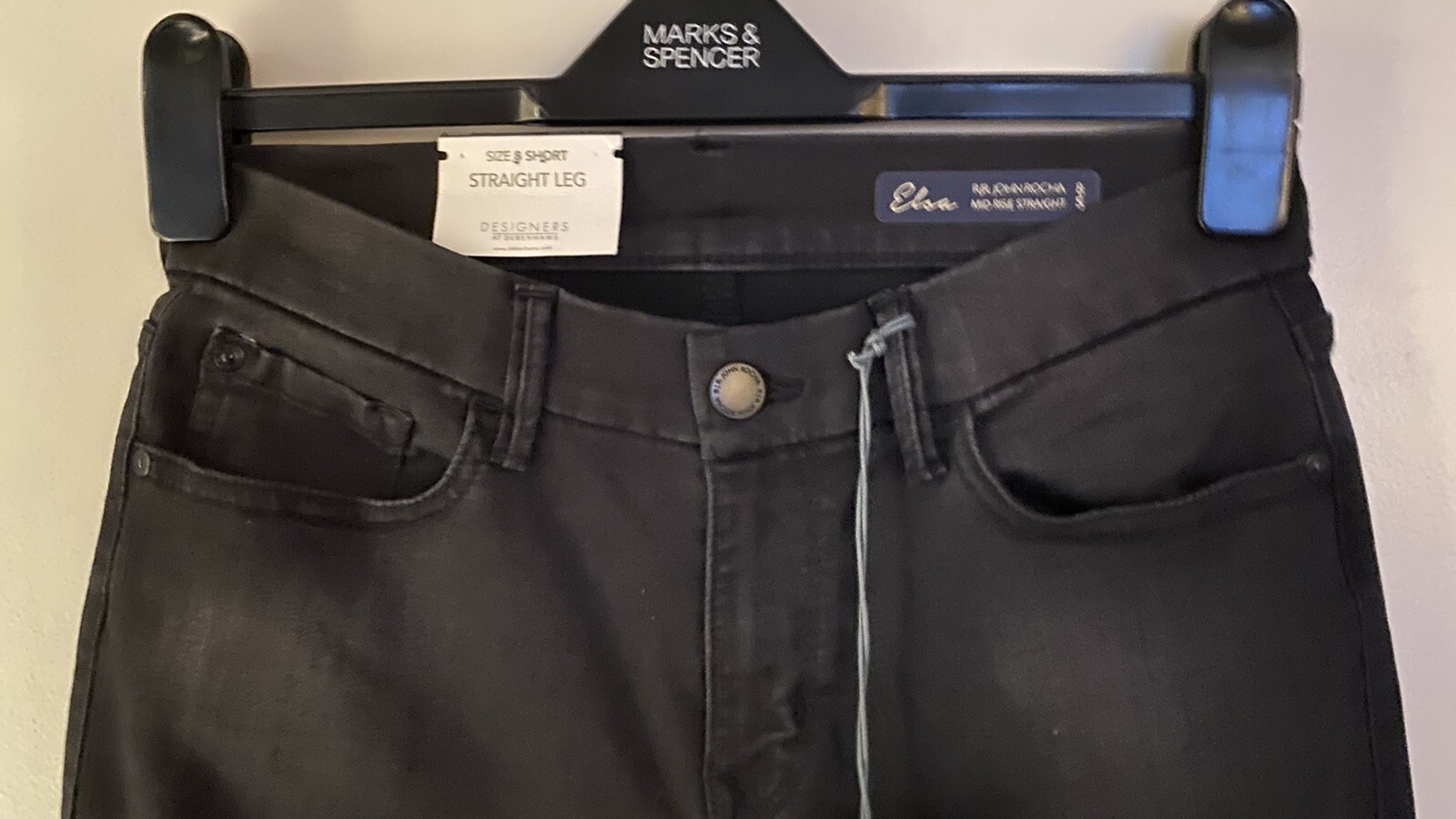 Black ELSA Jeans Mid Rise Straight Size 